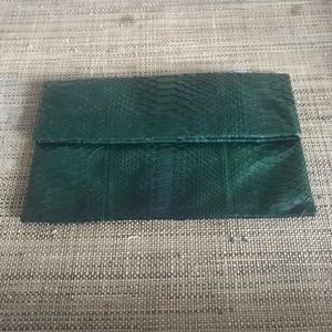 Green snakeskin clutch - willing to trade